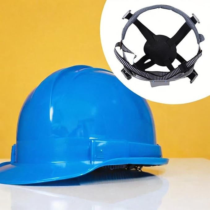 4 Point Attachment Hard Hat Replacement Ratchet Suspension Construction Hard Hat Liner Adjustable Universal Accessories Bump Cap Insert, Replaceable Helmet Accessory, Push Adjustment