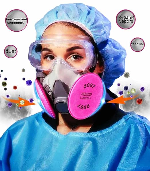 200PCS 2097 Filter P-100 Particulate Filter Installed on Filter Retainer Replacement Cotton for 6000 6200 6800 7000 FF-4 Series Respirator Mask Use for Against Dust Torch Cutting Chemicals