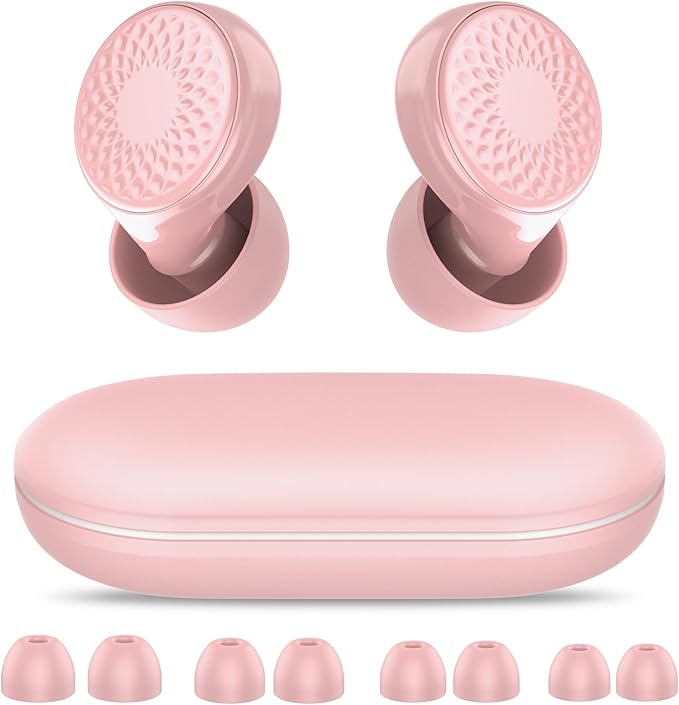 Ear Plugs for Sleeping Noise Cancelling, 45dB for Noise Reduction, Noise-Reducing Earplugs for Sleeping, Concerts, Shooting, Travel, Work, Silicone Hearing Protection Earplugs with Case, Rose