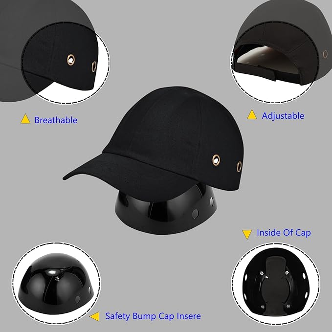 Safety Bump Cap Baseball Hat Style Lightweight Head Protection Cap Breathable Hard Hat for Men Women