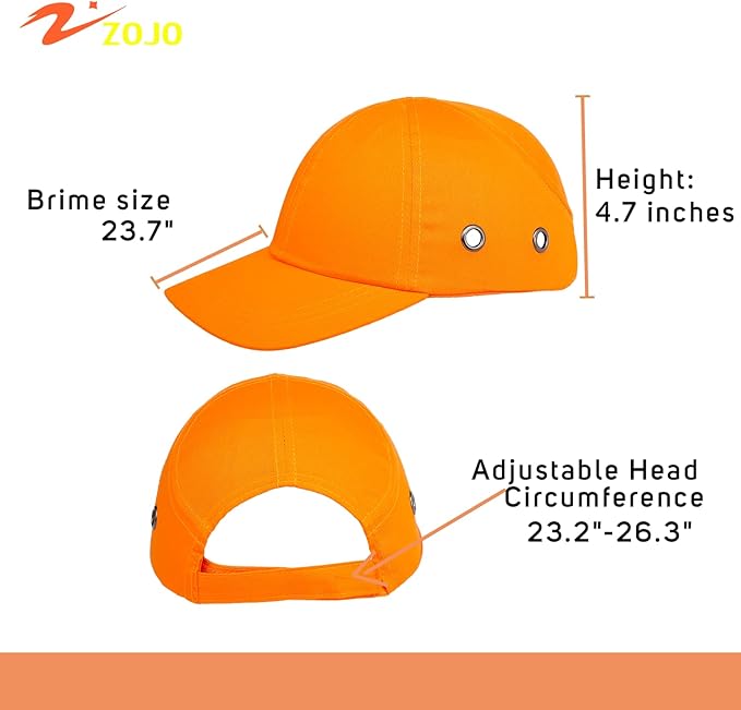 Zojo Baseball Bump Cap Hard Hat Helmet,5PCS Reflective Breathable Lightweight Safety Cap for Men and Women