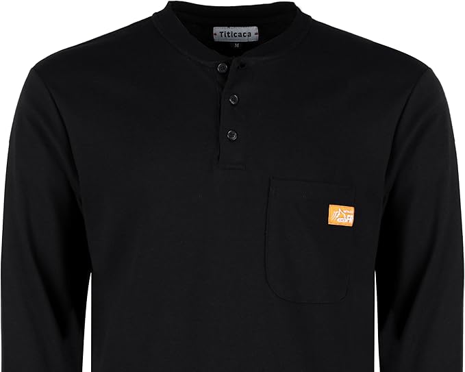 Titicaca FR Shirts for Men 5.5OZ Light Weight for Summer Flame Resistant Henley Shirts