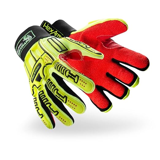 HexArmor Cut Resistant Impact Protection Durable Palm Work Gloves | Rig Lizard® Series 2025X | 3X-Large