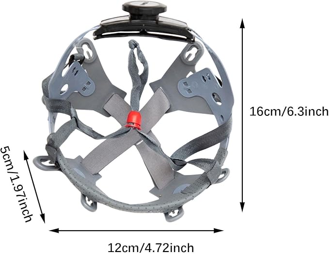 Replacement Suspension Hat Liner Insert Easy to Use Adjustable Knob Fixation Gray Gifts Helmet Insert Helmet Accessory, 8 Point Suspension