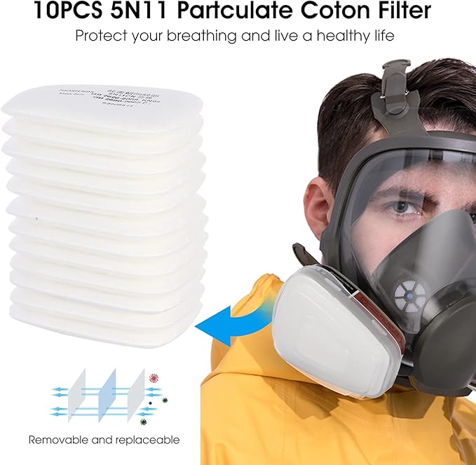 Reusable full Face Cover - 6800 full Respirаtor Face Cover,for Paint, Against Dust,Chemicals, Formaldehyde, Polishing,Staining,Car Spraying,Sanding &Cutting