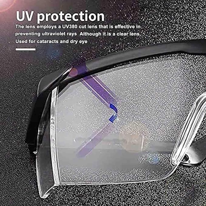 mozeeda 5 PACKS Safety Glasses Goggles, Men Women Clear Anti-fog UV400 Protection Eyeglasses Adjustable Temples ANSI Z87 Eyewear Protection Anti-Scratch Eye Shields for Industrial Work