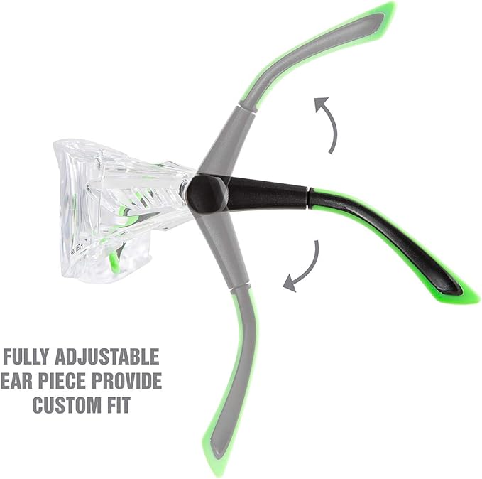 OEMTOOLS 26026 Safety Glasses with Readers +3.00s, UV Protection Z87 Safety Glasses, Anti-Scratch, High Definition Multi-focal Technology, High Impact Lenses, Flexible Rubber Earpieces
