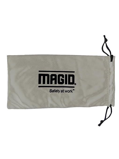 MAGID Y50 Series Performance Anti-Fog Polycarbonate Safety Glasses with Side Shields, 6 Pairs, Clear Lens | White Frame, Y50WHAFC