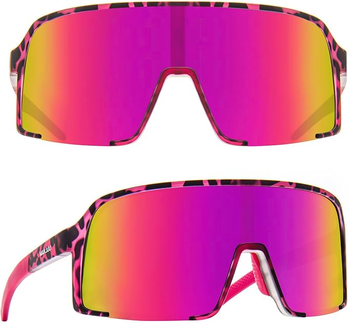 MAXJULI Polarized Sunglasses for Men Women, Windproof Outdoor Sports Cycling Running UV400 Protection Sun Glasses 8121