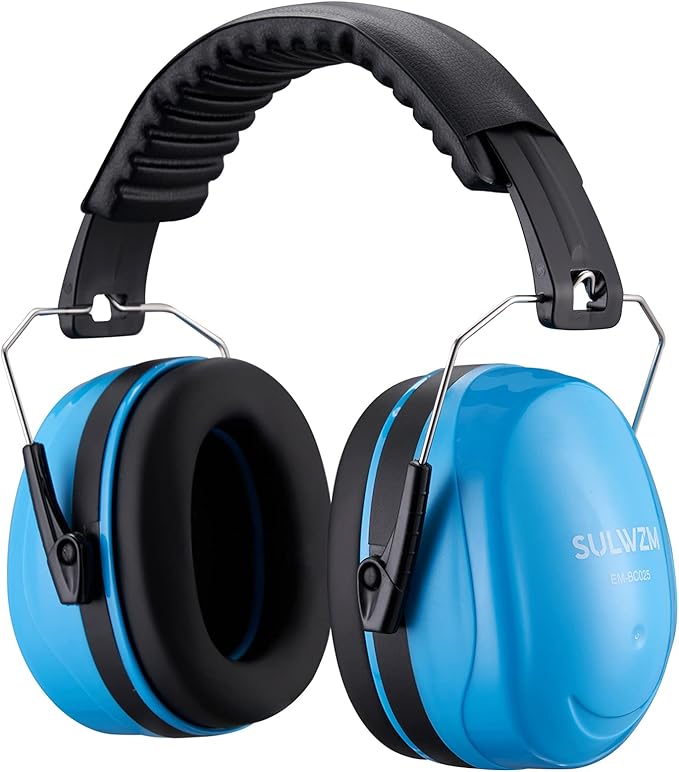 Hearing Protection Ear Muffs,NRR 28db Noise Cancelling for Shooting, Mowing, Construction,Blue
