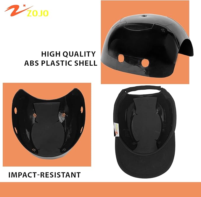 Zojo Baseball Bump Cap Hard Hat Helmet,5PCS Reflective Breathable Lightweight Safety Cap for Men and Women