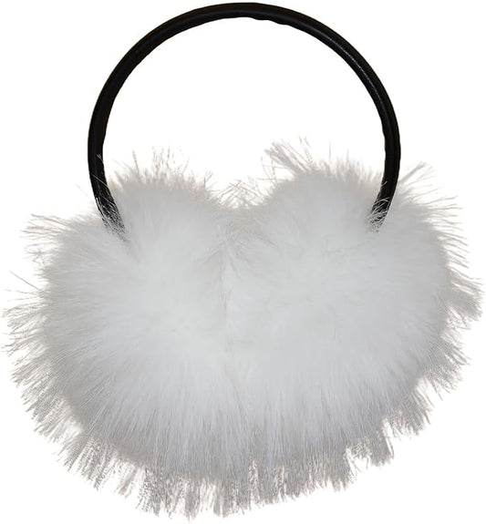 Women's Faux Fur Ear Muffs For Winter Women - Warm Faux Fur Fuzzy Ear Muffs Windproof Cold Weather Ear Warmers