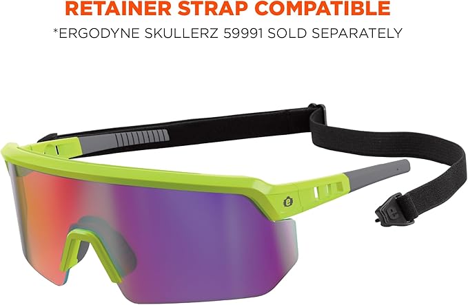 Ergodyne Skullerz AEGIR Polarized Safety Sunglasses with Fog Off+, Anti Fog Safety Glasses, Anti Scratch Mirror Lens