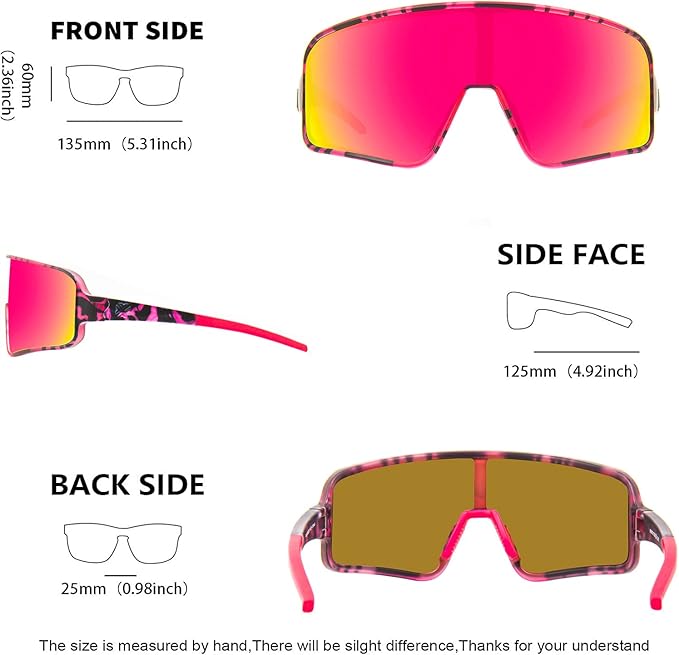 MAXJULI Polarized Sunglasses for Men Women, Windproof Outdoor Sports Cycling Running UV400 Protection Sun Glasses 8121