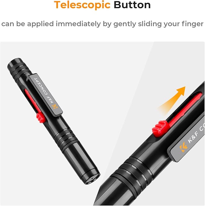 K&F Concept Professional Lens Cleaning Pen*3 with Soft Brush, Carbon Head Lens Cleaning Pen for Canon, Nikon, Pentax, Sony Digital Camera Cleaning,AR VR Glasses Cleaning