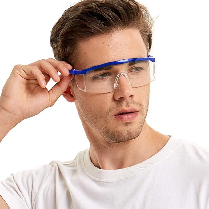Safety Glasses, 5PCS Adjustable Wide-Vision Protective Glasses, Lightweight Fog-Proof Safety Goggles