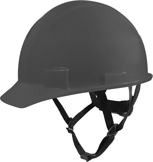 GE Cap Style Hard Hat, 4-Point Ratchet Suspension, Earmuff Slots, High Impact Resistant, Sweat-Wicking Sweatband, Meets ANSI Z89.1-2014, Comfortable, Durable, and Protective - Gray, Non-Vented