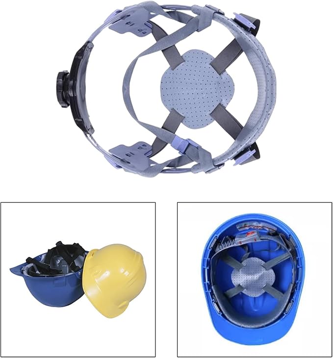 Generic Universal Hard Hat Suspension Replacement Liner,Comfort Sweatband for Construction, Industrial Safety Helmets,Adjustable, Cooling, 4 Point Knob