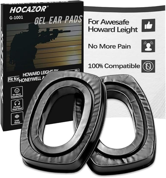 G-1001 Replacement Gel Ear Pads Compatible with Awesafe, Howard Leight Earmuffs, Gucho Ear Protection, Zohan EM054 Hearing Protector Silicone Ear Cushions Hygiene Kit