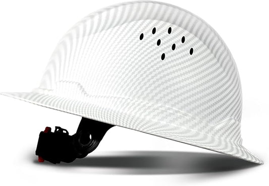 SBD-G1C Construction Full Brim Safety Helmet HDPE Hard Hat Vented Hardhats Sunshade Carbon Fiber Pattern Industrial Work Certified ANSI/ISEA Z89.1