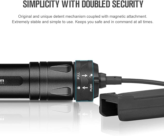 OLIGHT Odin 2000 Lumens Picatinny Rail Mounted Rechargeable Tactical Flashlight with Remote Pressure Switch, 300 Meters Beam Distance, Powered by Battery(Black)