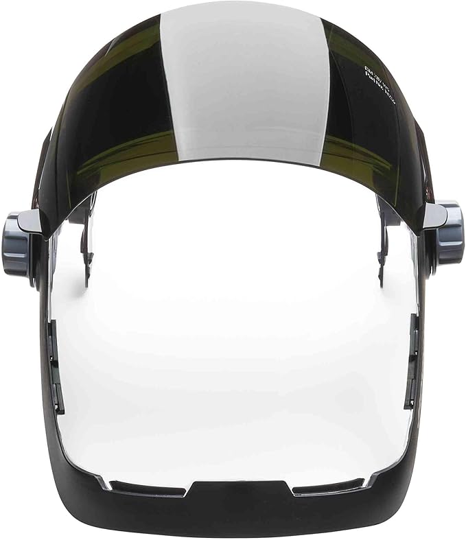 Jackson Safety QUAD 500 Face Shield - Anti-Fog Window with Chin Guard - ANSI Z87.1 & OSHA - (Multiple Styles & Headgears)