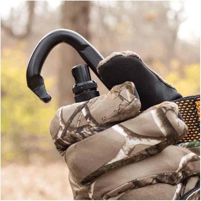Muddy Outdoors Safety Harness Heavy-Duty Aluminum/Steel Easy to Use One-Hand Design Carabiners for Tree Climbing & Hunting
