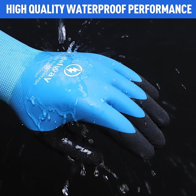 defway Insulated Work Gloves 1000V High Voltage Resistant Electrician Gloves Waterproof Work Gloves Rubber Non Slip Design