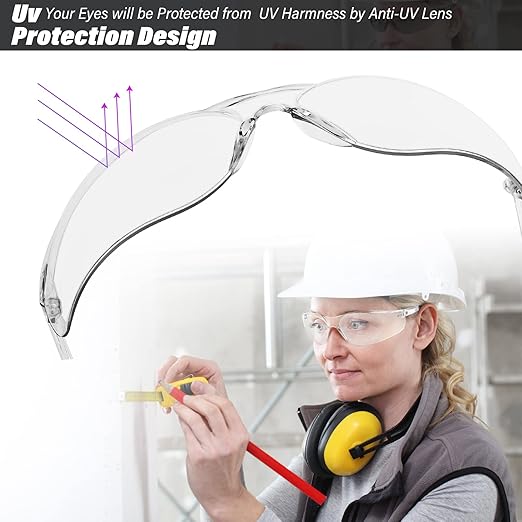 30 Pack Safety Glasses ANSI Z87.1 Scratch Resistant Eyewear for Women Man Lab Goggles Eye Protection