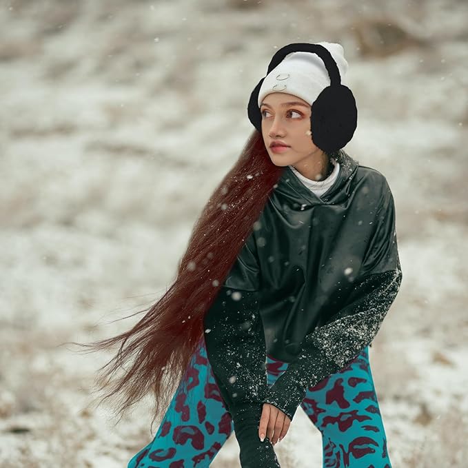 1 Pcs Headband Winter, Ear Muffs for Women & Men, Foldable Fluffy Earmuffs with Headband, Headband Winter