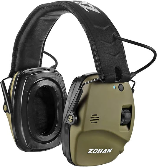 ZOHAN 035 Bluetooth 5.4 Shooting Ear Protection Earmuff, Active Noise Canceling, Hearing Protection with Sound Amplification