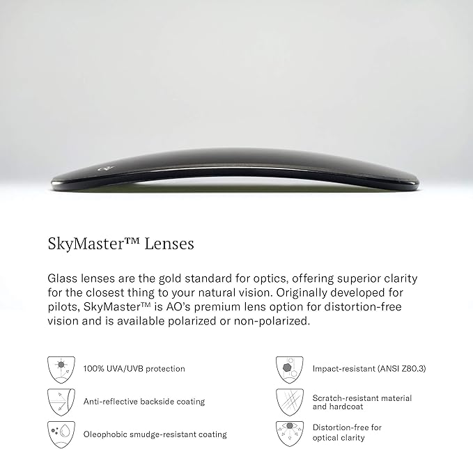 AO Americal Optical Original Pilot Glass Lenses Sunglasses | SkyMaster Glass Lenses | Polarized and Non-Polarized Available