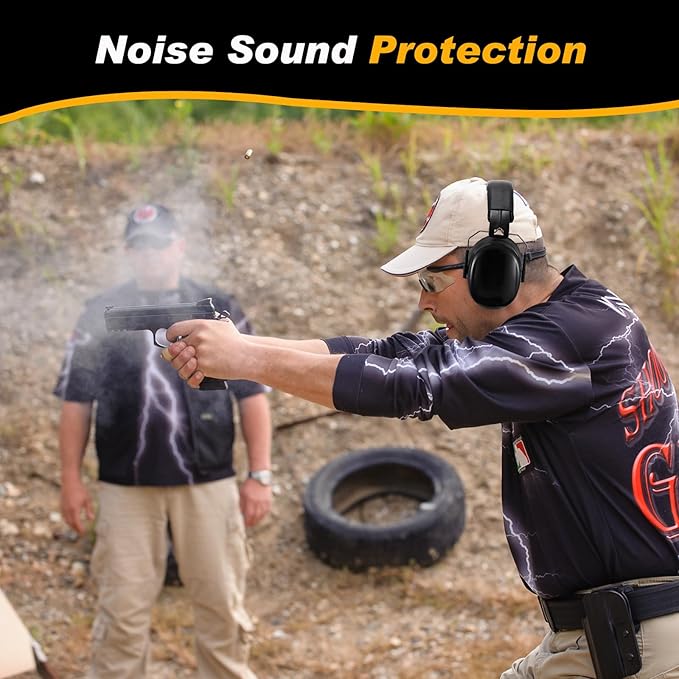 TrelaCo 3 Set 28db Shooting Ear Protection Safety Earmuffs Set for the Range, Shooting and Hunting