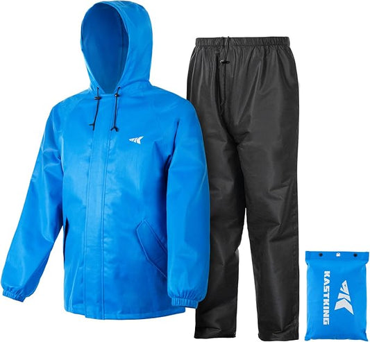 KastKing AquaLite Waterproof Rain Suit for Men and Women, Loose Fit, Lightweight, Durable Outdoor Gear for Fishing, Hiking