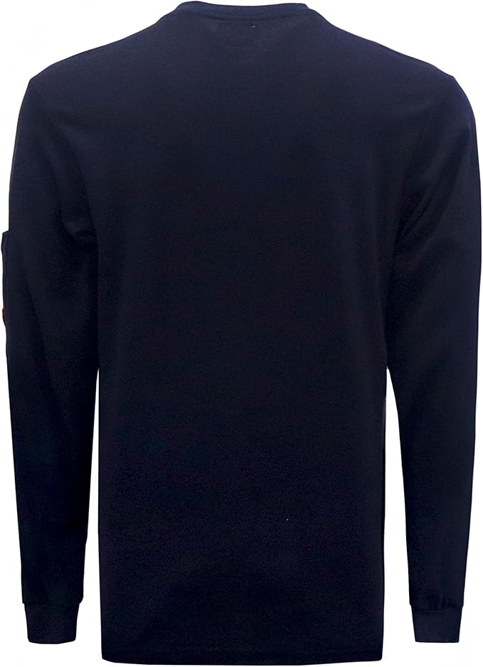 TICOMELA FR T Shirt Flame Resistant Shirt 5.5oz 100% Cotton Light Weight Workwear Men's Long Sleeve Henley Shirts