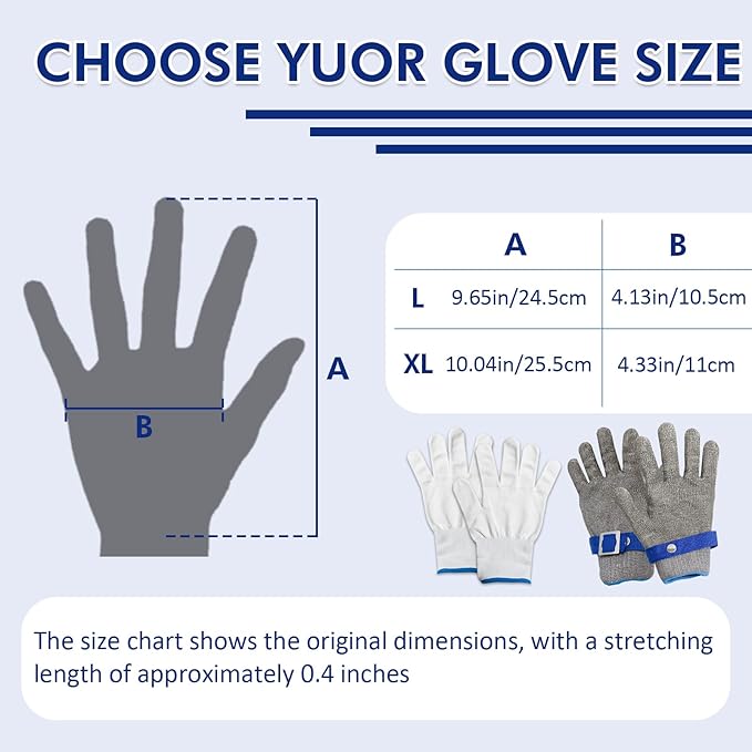 Level 9 Cut Resistant Glove，304 stainless steel wire for Safety work gloves，food grade suitable for kitchen cutting