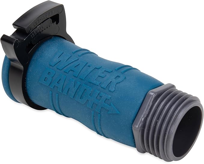 Camco Water Bandit - Features a Highly Flexible Silicone-Polymer Sleeve & ABS Male Water Hose Connection - Works with Damaged or Stripped Faucet Threads or Faucets without Threads (22484)