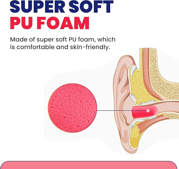 100 Pair Foam Extra Small Ear Plugs for Kids, and Adults with Small Ear Canals - Individually Wrapped Disposable Noise Cancelling Earplugs for Noise Reduction Sleeping Music Baby Toddler Hearing