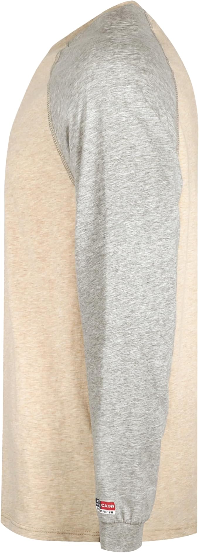BOCOMAL FR Shirts Two-Tone Crew for Summer 4oz EX Lightweight Flame Resistant Long Sleeve Work T-Shirt Base Layer