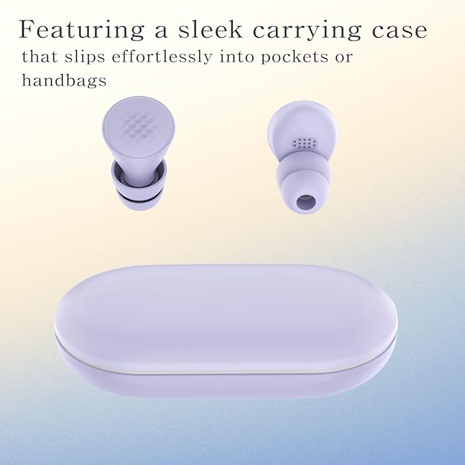 Ear Plugs for Sleeping Noise Cancelling for Side Sleepers 45dB, 7 Pairs Reusable Suitable for Work, Concerts, Travel & Focus (Purple)