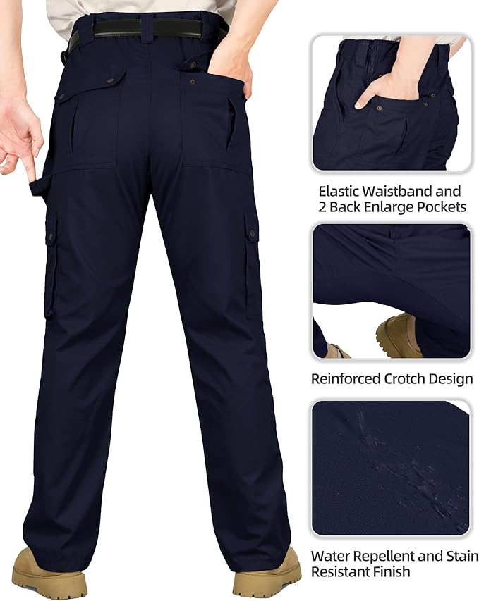 BOCOMAL FR Pants for Men Cargo Flame Resistant Pants(2112&CAT2) 100% C 7.5oz Utility Fire Resistant Pants