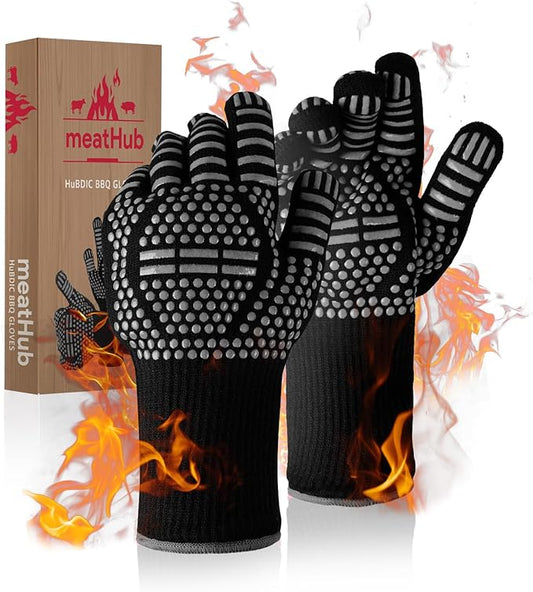 HubiCare Grill Gloves Heat Resistant Fire Resistant Oven Gloves, 1472°F/800°C Heat Resistant Oven Gloves