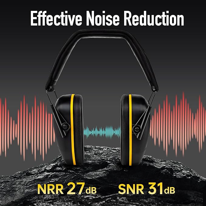 Shooting Ear Protection, Electronic Ear Protection For Gun Range Bluetooth 5.4 Ear Muffs with Gel Ear Pads, 29dB SNR