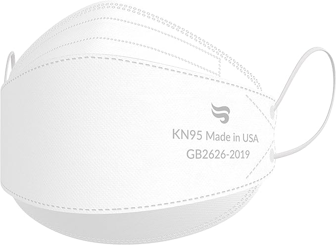 Breatheze KN95 Face Masks Made In USA FDA Registered - Disposable KN95 Mask - 3D Style