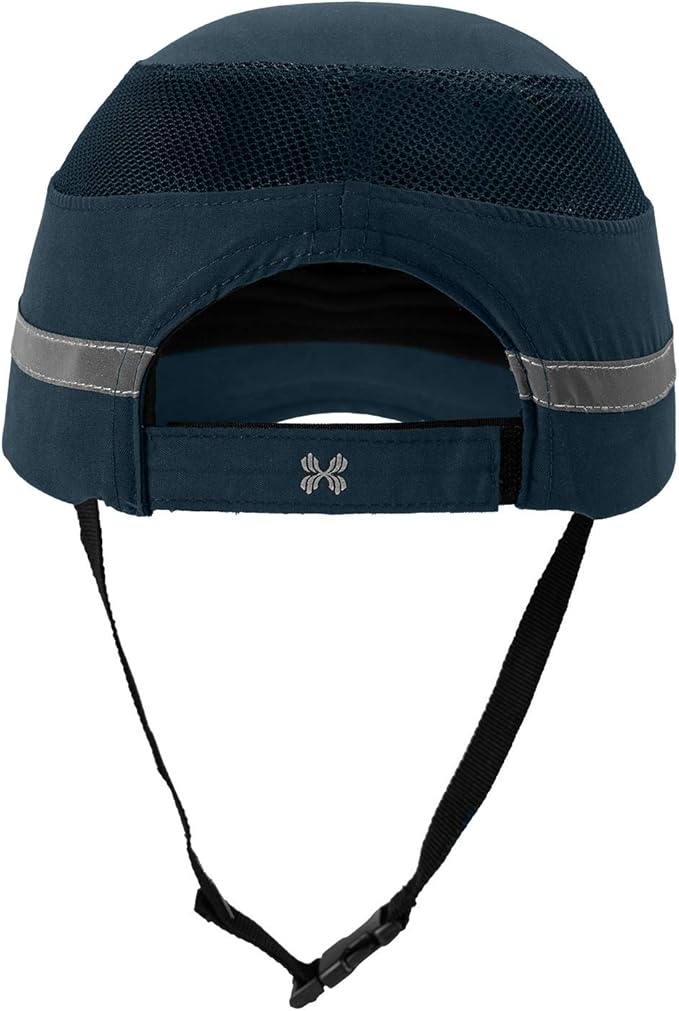 Lightweight Safety Bump Cap - Breathable Baseball Style Protective Hat with Reflective Stripes