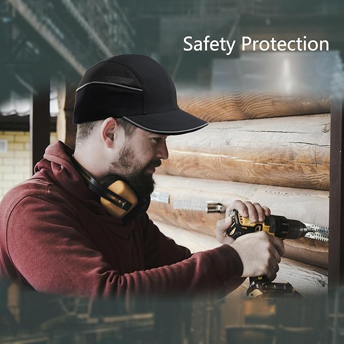Lightweight Hard Hat Safety Bump Cap Safety Hard Hat Head Protection Cap Breathable Baseball Hat Style Comfortable Head Protection Hat for Work