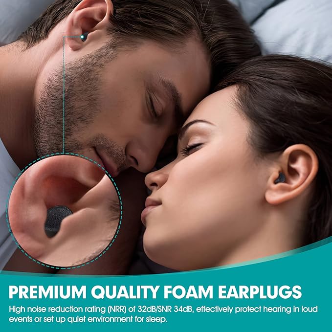 150 Pairs Earplugs for Sleeping Individual Bagged Foam Earplugs for Work Snoring Sound Blocking Construction Loud Noise Reducing Noise Cancelling