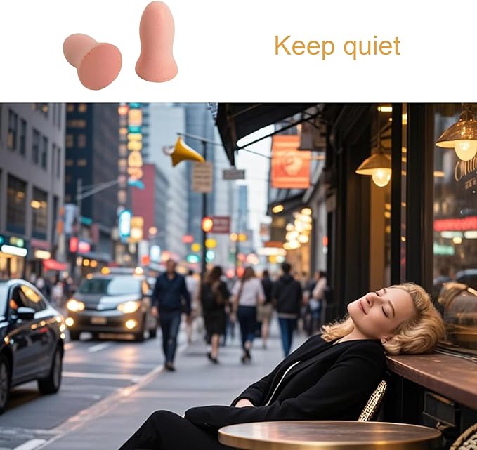 Soft Foam Earplugs 50 Pair,32dB Highest NRR for Noise Reduction,Safety Hearing Protection Ear Plugs Contoured for Comfort Slow Rebound,Tapón para el oído,Slim Waist (Pink, Small)