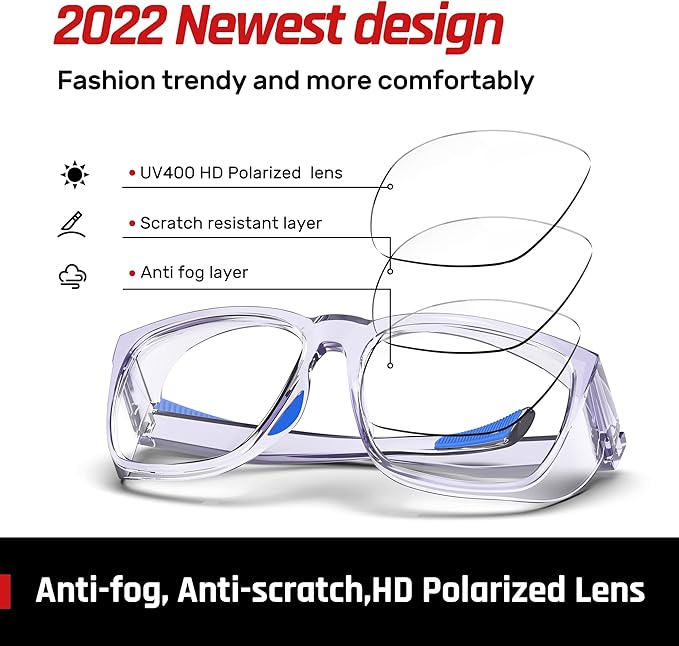 Safety Glasses Anti-Fog Goggles Protective Eyewear Anti Blue Light Protection Glasses For Women And Men