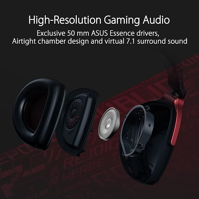 ASUS ROG Delta S Core Wired Gaming Headset (Lightweight 270g, 7.1 Surround Sound, 50mm Drivers, Discord Certified Mic, 3.5mm,for PC, Switch, PS4, PS5, Xbox, and Mobile Devices)- Black